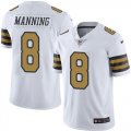 New Orleans Saints #8 Archie Manning Nike White Color Rush Limited Jersey