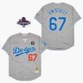 2024 World Series Champions Los Angeles Dodgers #67 Honor Vin Scully gray Throwback baseball Jerseys-SG