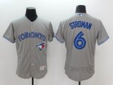 2016 Toronto Blue Jays 6# Marcus Stroman gray Flexbase Authentic Collection Jersey