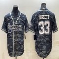 Nike Dallas Cowboys Tony Dorsett 33# gray camo baseball jerseys Joint name-BD 01