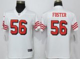 Women Nike San Francisco 49ers 56 Foster Nike White Color Rush Vapor Untouchable Player Jersey