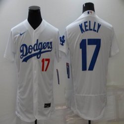 Los Angeles Dodgers #17 Joe Kelly white majestic baseball jerseys-BD