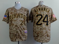 Pittsburgh Pirates Pedro Alvarez 24# camo usa flag baseball jersey