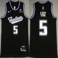 Nike Sacramentoics Kings #5 De Aaron Fox black NBA Basketball Jersey 75th -XD