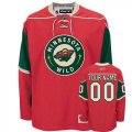 Reebok Minnesota Wild Customized Red Home Authentic Man NHL Jersey