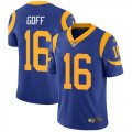 Nike Rams #16 Jared Goff blue gold Color Rush Limited Jersey