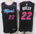 Nike Miami Heat #22 Jimmy Butler black nba basketball jerseys-S8