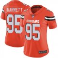 Women Browns #95 Myles Garrett orange Nike Color Rush Limited Jerseys