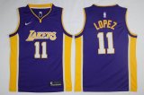 Nike Los Angeles Lakers #11 Brook Lopez purple NBA Jersey