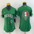 Women 2023 World Cup Mexico blank green majestic baseball jerseys (24)