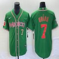 2023 World Cup Mexico #7 Julio Urias green majestic baseball jerseys 227