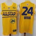 2021 Los Angeless Lakers #24 Kobe Bryant yellow NBA All Star nba Jersey