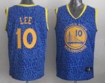 Golden State Warriors #10 LEE blue Decorative pattern NBA Jerseys