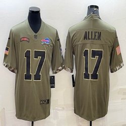 2022 Nike Buffalo Bills #17 Josh Allen Salute to Service Retired Limited Jersey-BD