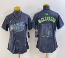 Women Nike Tampa Bay Rays #18 Shane McClanahan black majestic baseball jersey city version