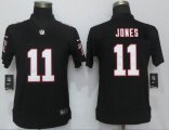 Women Nike Atlanta Falcons #11 Julio Jones black color Rush Limited Jersey