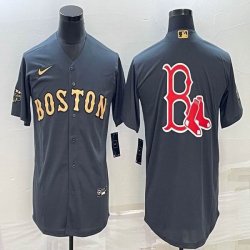 Nike Boston Red Sox blank gray majestic MLB baseball jerseys-BD 01