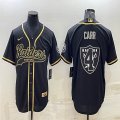 Nike Oakland Raiders #4 Derek Carr black baseball jerseys Joint name-BD