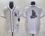 Nike Los Angeles Dodgers blank white MLB baseball Jersey Joint name -BD 08