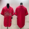 Nike Atlanta Falcons blank red baseball jerseys Joint name-BD