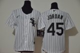 Youth Nike Chicago White Sox #45 Michael Jordan white Majestic baseball jerseys