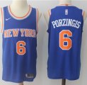 Nike New York Knicks #6 Kristaps Porzingis blue nba basketball jersey