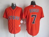 Houston Astros Authentic #7 Craig Biggio orange Majestic baseball Jersey