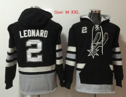 San Antonio Spurs #2 Kawhi Leonard black basketball Hooded Sweatshirt