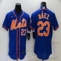 New York Mets #23 Javier Baez blue Flexbase Authentic Collection Jersey