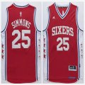 Philadelphia 76ers #25 Ben Simmons Red adidas Royal 2016 Draft Pick Replica Jersey