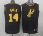 San Antonio Spurs #14 Danny Green Black Precious Metals Fashion Stitched NBA Jersey