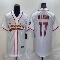 Nike Washington Commanders #17 Terry McLaurin white baseball jerseys Joint name-BD