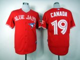 mlb toronto blue jays canada #19 red jerseys