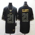 Nike Dallas Cowboys #21 Elliott throwback black gold Color Rush Limited Jersey