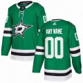 Custom Adidas Dallas Stars green hockey jersey