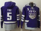 Sacramento Kings #5 De Aaron Fox Purple gray NBA Hooded Sweatshirt