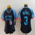 Women National League #3 Jackson Merrill Nike Navy 2024 MLB All-Star Game Limited Jersey 02