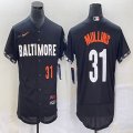 Nike Baltimore Orioles #31 Cedric Mullins black Flexbase Authentic Collection Jersey city blue-BD