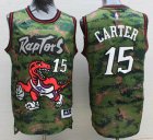 Toronto Raptors #15 Vince Carter green camo NBA Jersey