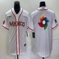 2023 World Cup Mexico blank white majestic baseball jerseys 19