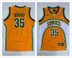 Seattle Supersonic 35 Kevin Durant Yellow white NBA Basketball Jerseys