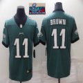 Philadelphia Eagles #11 Carson A.J. Brown Green Color Rush Limited Jersey-BD 01