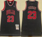 Chicago Bulls #23 Michael Jordan black throwback nba basketball jersey -XD