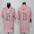 Women Nike Philadelphia Eagles 11 Wentz Pink Color Rush Limited Jersey