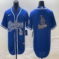 Nike Los Angeles Dodgers blank blue majestic baseball MLB jerseys -BD 03