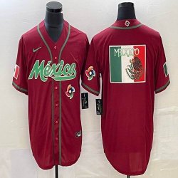 2023 World Cup Mexico red blank majestic baseball jerseys 41