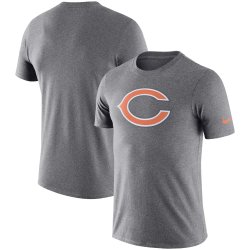 Chicago Bears Nike Essential Logo Dri-FIT Cotton T-Shirt - Heather Charcoal