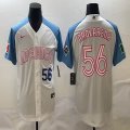 2023 World Cup Mexico #56 Randy Arozarena white skyblue majestic baseball jerseys 21