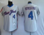 New York Mets 4# Dykstra Grey MLB Jersey