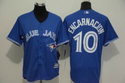 Toronto Blue Jays #10 Edwin Encarnacion blue kid majestic baseball Jerseys